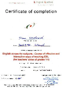Kurz efektivní a interaktivní výuky anglického jazyka ESL | Course of effective and interactive ways of teaching ESL